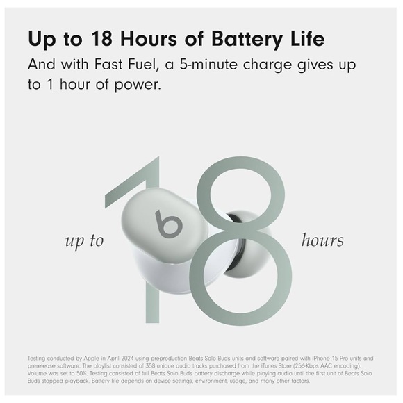 Beats Solo Buds - Wireless Bluetooth Apple & Android Compatibility “Storm Gray” - Picture 9 of 10